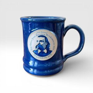 Deneen Pottery Mug Josh Billings Runaground Triathlon Race 2025 Blue Coffee Cup